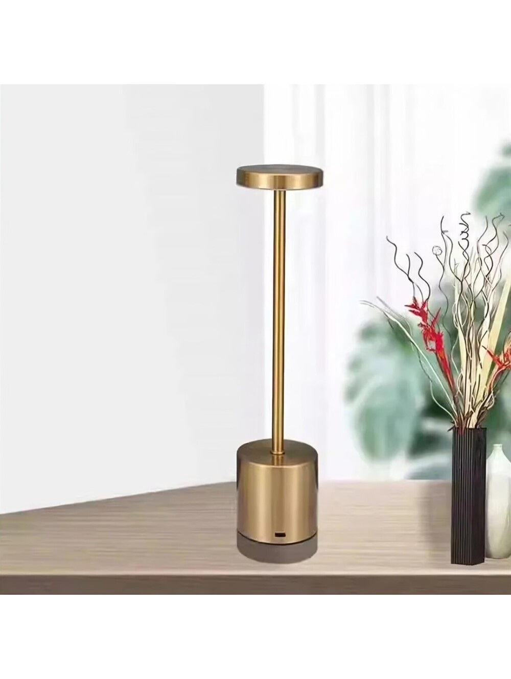 LED Desk Lamp Metal Modern Touch Control Dimmable Wireless Ambient Night Light